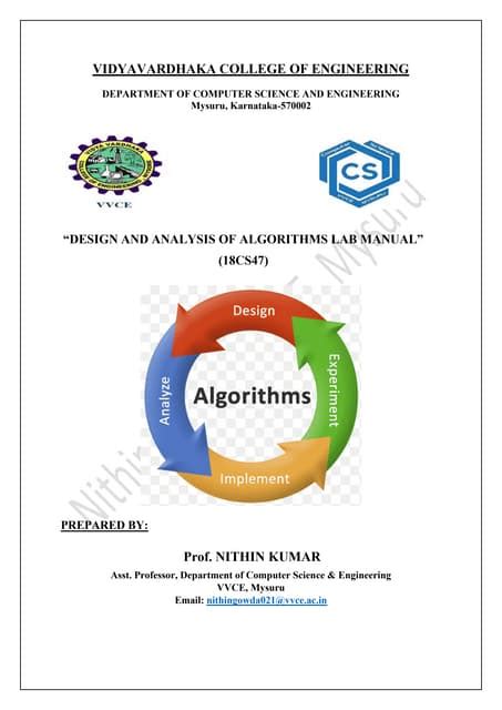 Advanced algorithms pdf vtu.  VTU Design and Analysis of Algorithms (DAA) Lab Manua...