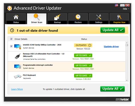 Advanced driver updater. Jan 10, 2024 · Advanced Driver Updater是一款彻底扫描计算机以检测过时驱动程序的工具，以便更新它们以达到峰值性能，可以帮助用户快速扫描和更新系统驱动程序，以便帮助提高电脑性能，过时的驱动可能会减慢您计算机的速度，甚至造成崩溃，特别是过时的显卡驱动，由其引起的问题更是比比皆是，本软件包含了 ... 