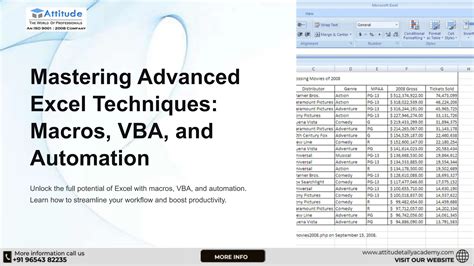 Advanced excel macros.  From understanding the basics of macros and VBA to wri...