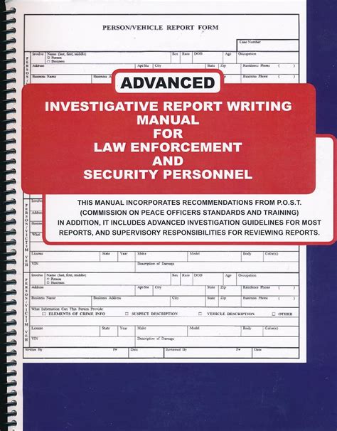 Advanced investigative report writing manual for law enforcement. - Passap vario knitting machine instruction manual.