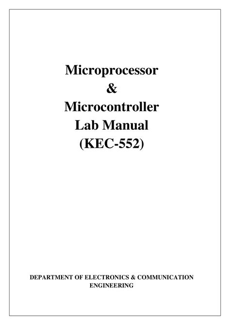 Advanced microprocessor and peripherals lab manual. - Honda civic type r manual de taller.