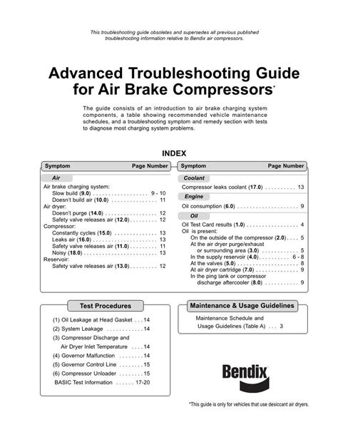 Advanced troubleshooting guide for air brake compressors. - Manuale di epiphone les paul special ii.