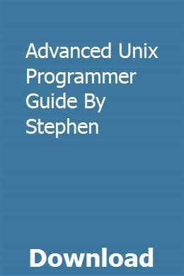Advanced unix programmer guide by stephen. - Buxtehude, hans by og hans orgel.