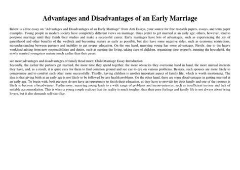 Advantages and disadvantages of early marriage. .  <a href=https://testnnnn.on-forge....