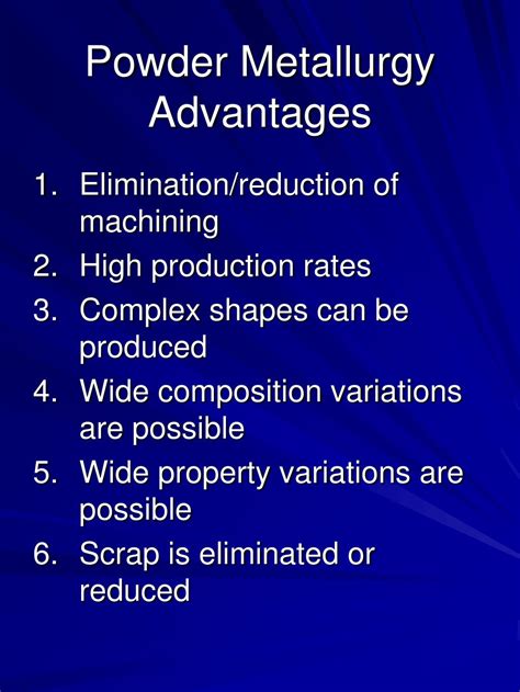 Advantages of Powder Metallurgy & the Sintering Process