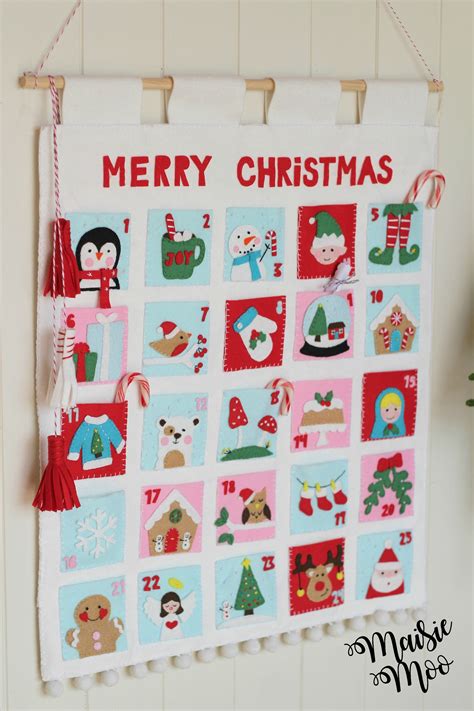 Advent Calendar Pattern PDF Pattern Felt Pattern Christmas Etsy