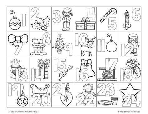 Advent Calendar coloring page Free Printable Coloring Pages