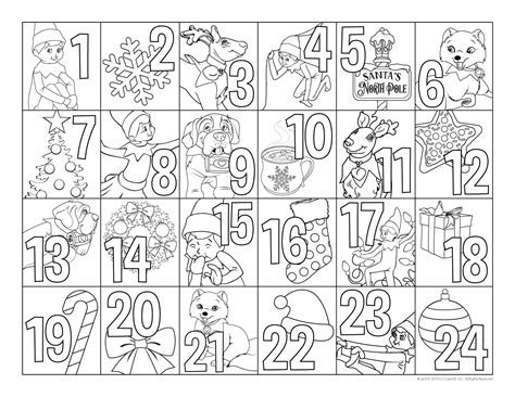 Advent Coloring Calendar