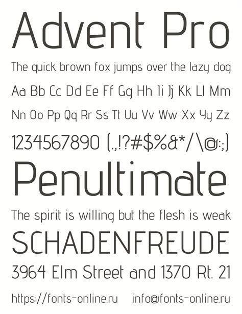 Advent Pro - Google Fonts