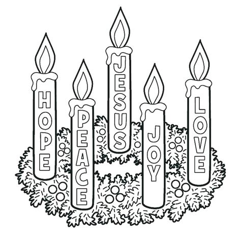 Advent Wreath Page Coloring Pages
