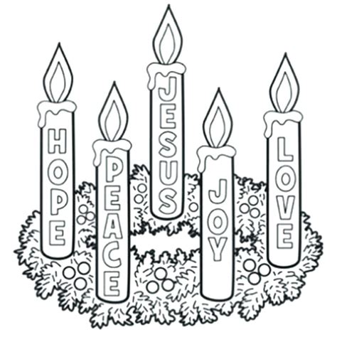 Advent Wreath Printable Coloring Pages Get Coloring Pages