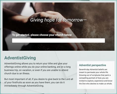 Adventist giving online. Sign In to Continue. Don't have an account? Create one. Email*. Password*. Forgot Password? Stay signed in. Donate as Guest. Adventist Giving provides a way for you to return tithe and offerings to your local Adventist church from any computer or mobile device. 