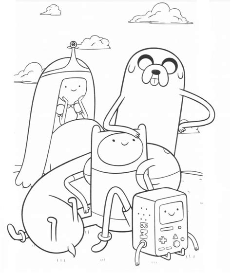 Adventure Time Coloring Page