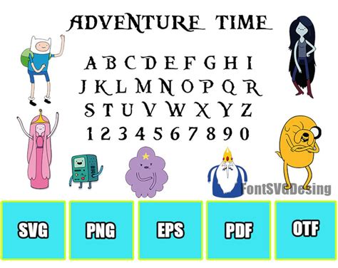 Adventure Time Font Adventure Time Alphabet Adventure Time Etsy