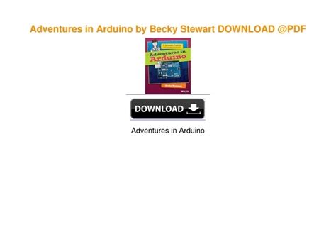 Read Online Adventures In Arduino By Becky Stewart