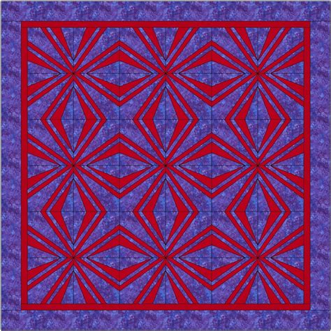 Adventurous Quilter Two Color quilt pattern design
