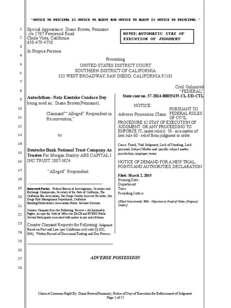 Adverse Possession Claim Default Judgment Service Of Process