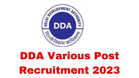 Advertisement for the Various Posts in DDA