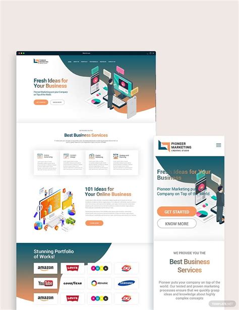 Advertising Agency Bootstrap Landing Page Template HTML5