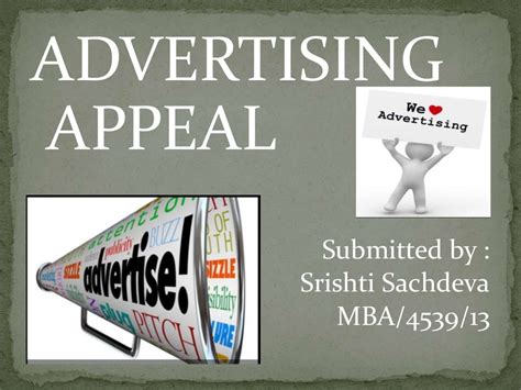 Advertising Appeal Final Ppt