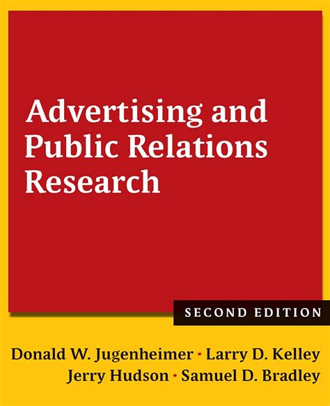 Full Download Advertising And Public Relations Research By Donald W Jugenheimer