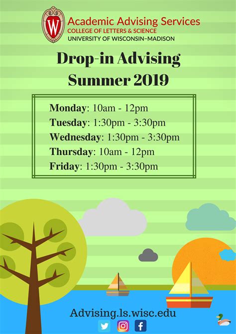 Try drop-in advising, available both in-person and virtually, for a 15-minute appointment to discuss your advising needs. In Person Drop-In Advising Come see us in person to get answers to your quick advising questions at any of the following times: Have a quick question? Try drop-in advising, available both in-person and virtually, for a 15 .... 