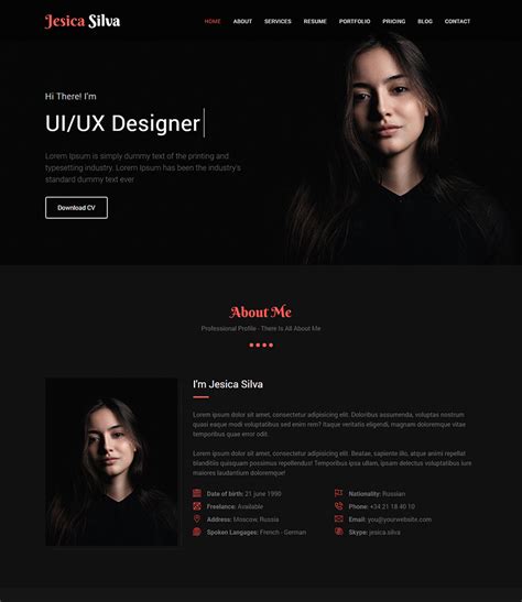 Adzilen Free Bootstrap Personal Portfolio HTML Template