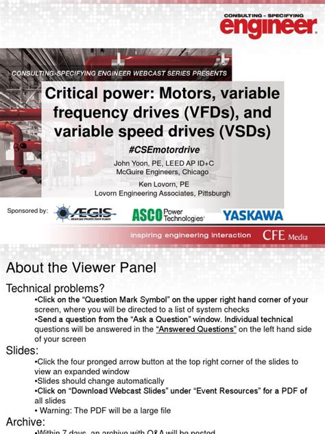 Aegis VFDs VSDs Critical Power