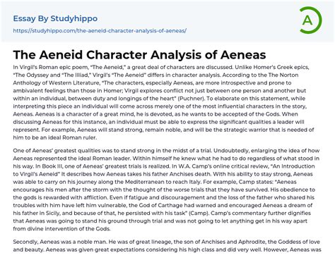 Aeneid Essay