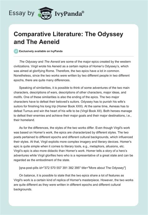 Aeneid Essay