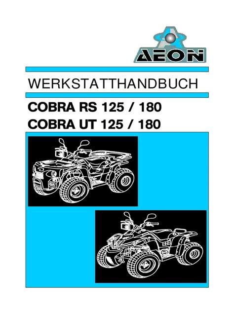 Aeon cobra 180 manuale di servizio. - Triumph tt600 s4 service reparatur werkstatthandbuch ab 2003.