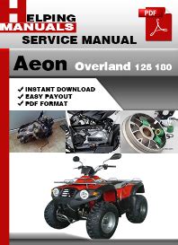 Aeon overland atv 125 180 workshop repair manual all models covered. - Macbeth act 5 study guide answers.