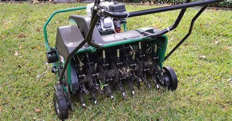Aeration of lawn. 