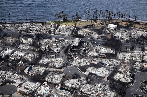 Aerial footage shows wildfire devastation on Maui
