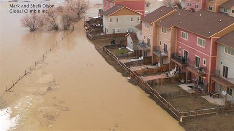 Aerial video shows flooding in northwest Colorado