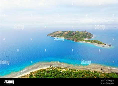 Aerial view of Kuata Island, Stock Photo