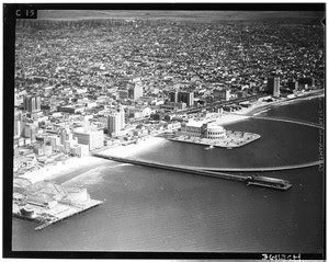 Aerial view of Rainbow Pier, Long Beach — Calisphere