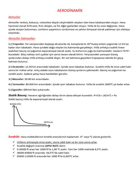 Aerodinamik Ders Notu PDF.