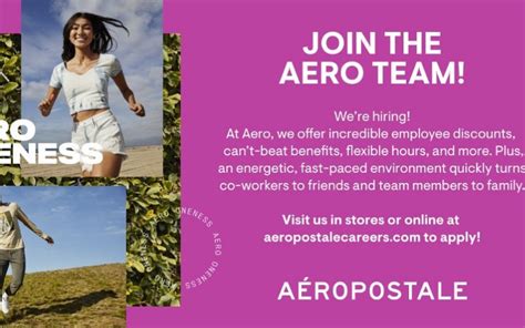 Aeropostale hiring. Find out what works well at Aeropostale from the people who know best. Get the inside scoop on jobs, salaries, top office locations, and CEO insights. Compare pay for popular roles and read about the team’s work-life balance. 