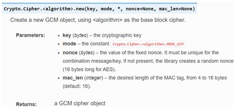 Aes gcm python code. Cipher import AES from With AES-GCM, we have an encry...