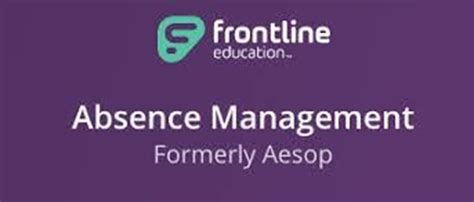 Aesop frontline absence. Aesop is the online service for managing your absences and finding substitutes with Frontline Education. Sign in to your account or create one today. 