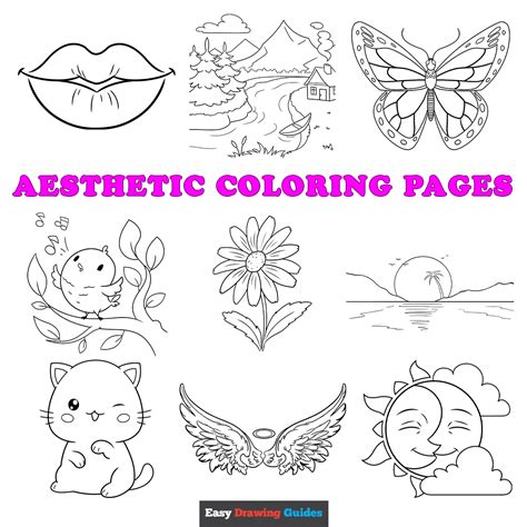 Aesthetic Coloring Shee