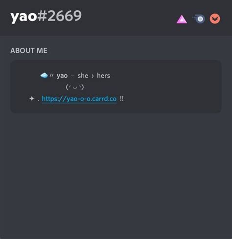 Discord bio or layout idea by me. Feel free to use as your bio! But don't claim the layout as yours. No repost also. yao. layouts. Cute Bios. Server. Info. ... Aesthetic Usernames. Aesthetic Fonts. Twitter Layouts. Cute Texts. Scenery Wallpaper. Aesthetics. discord server layout 4/4. by me! Feel free to copy. Credit is optional. yao.. 
