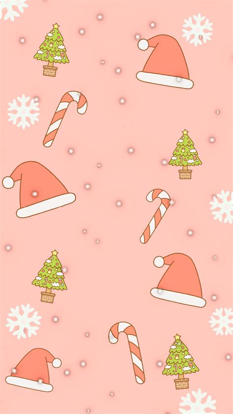 Pastel Christmas Trees Digital Paper - Preppy Christmas Seamless 