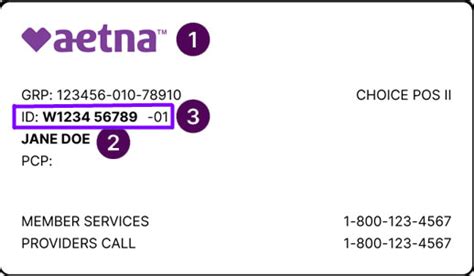 What is the policy number on an Aetna insurance card? Member ID/Policy Number. This number is always on the front of the card. If you're the policyholder, the last two digits in your number might be 00, while others on the policy might have numbers ending in 01, 02, etc. What does GRP stand for?. 
