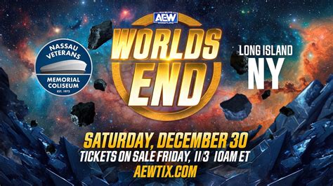 Aew worlds end presale code. “The last time they were at this venue was for a Collision taping on 1/20/2024, drawing an estimated 2,815 distributed tickets.The best number they achieved in this building was for Rampage on ... 