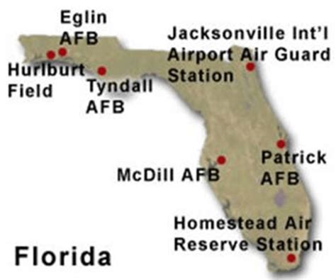 Af bases in florida. Tyndall Air Force Base is a United States Air Force Base located 12 miles (19 km) east of Panama City, Florida.The base was named in honor of World War I pilot 1st Lt. Frank Benjamin Tyndall. The base operating unit and host wing is the 325th Fighter Wing (325 FW) of the Air Combat Command (ACC). The base hosts 2,902 active duty members. In … 