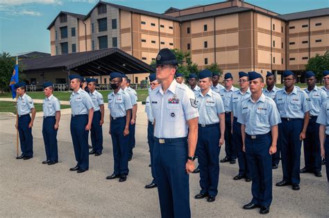 The U.S. Air Force basic military graduation and coining ceremony was held July 22 at the Pfingston Reception Center on Joint Base San Antonio-Lackland, Texas. The ceremony marks the re-opening of in-person Air Force Basic Military Training graduation ceremonies, with limited numbers of guests allowed to attend.
