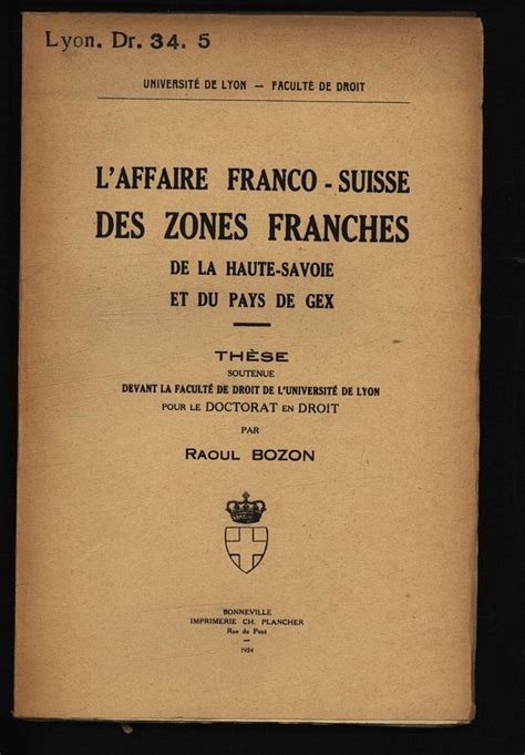 Affaire des zones franches de la haute savoie et du pays de gex (deuxième phase). - Ejemplo de manual de procedimientos administrativos.