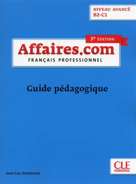 Affaires com niveau avance guide pedagogique french edition. - Wolfgang puck pressure cooker instruction manual.